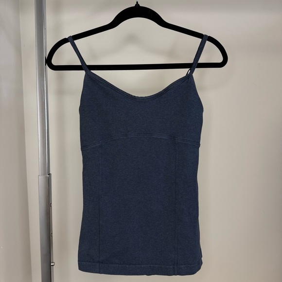 lululemon athletica Tops - Lululemon Built-In Bra Tank Top Heathered Deep Coal Gray Size 8 – Connect Straps